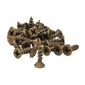 Tornillo 6 x 5/8″ latón antiguo Veker