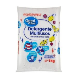 Detergente multiusos Great Value en polvo cítrico floral 1 Kg