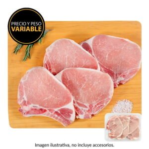 Chuleta natural de cerdo peso aprox por charola 700 a 800 g