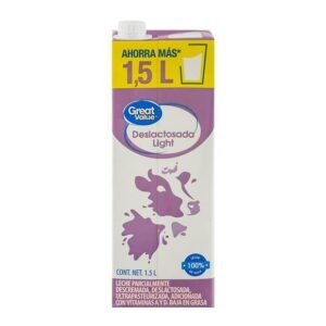 Leche Great Value deslactosada light 1.5 l