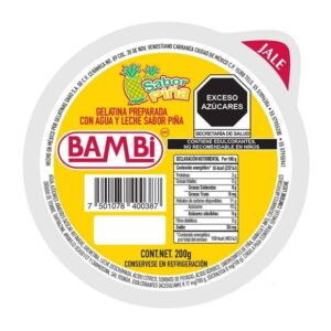 Gelatina de agua y leche Bambi sabor piña 200 g