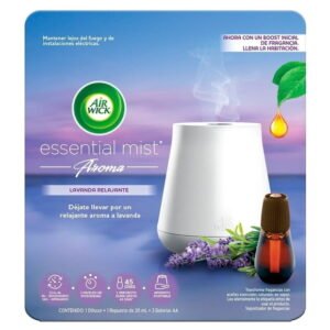 Vaporizador de fragancias Air Wick Essential Mist lavanda relajante difusor + 1 repuesto de 20 ml