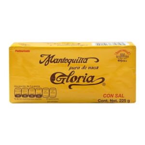 Mantequilla Gloria con sal en barra 225 g