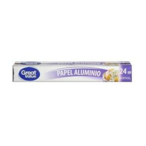 Papel aluminio Great Value 1 rollo de 24 m x 30 cm