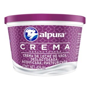 Crema ácida Alpura deslactosada de 426 ml