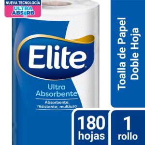 Toalla de papel Elite 1 rollo de 180 hojas dobles