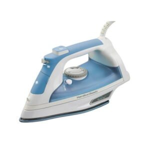 Plancha Hamilton Beach con Suela Antiadherente Durathon Azul