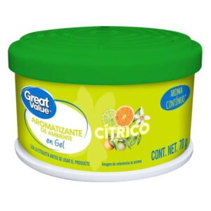 Aromatizante ambiental Great Value en gel aroma cítrico 70 g