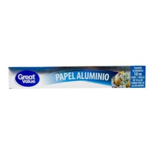 Papel aluminio Great Value 1 rollo con 10 metros