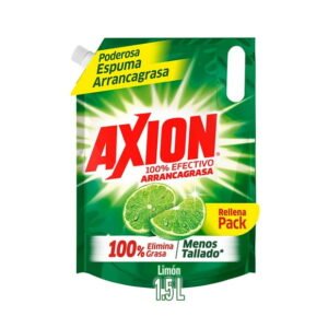 Lavatrastes Líquido Axion Limón 100% Efectivo Arrancagrasa 1.5 L