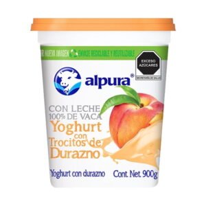 Yoghurt Alpura con durazno 900 g