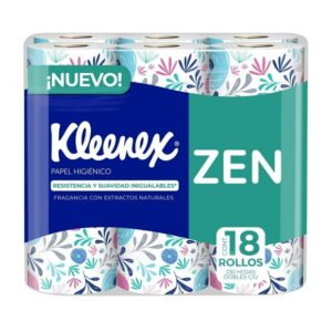 Papel higiénico Kleenex Zen 18 rollos de 230 hojas dobles