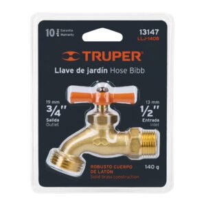 LLAVEP/MANGUERA, DE LATÒN 140G,no.1/2», BLISTER, TRUPER