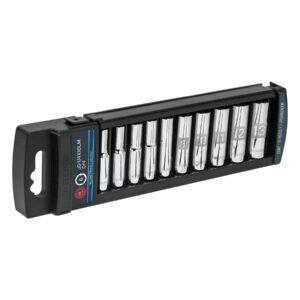 JUEGO DE 10 DADOS LARGOS CUADRO 1/4″ MM TRUPER