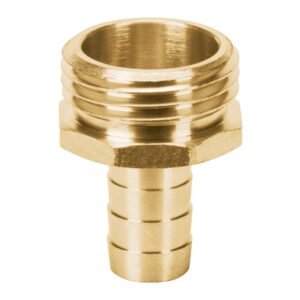 CONECTOR 1/2″ MACHO DE LATON SOLIDO PARA MANGUERA TRUPER