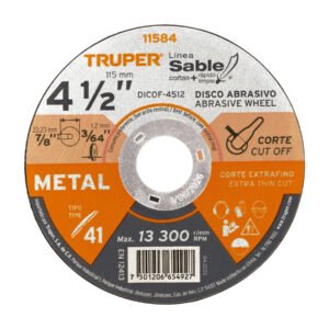 DISCO ABRASIVO DE CORTE PRECISO METAL 4-1/2″ X 1.2