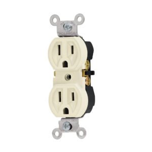 CONTACTO DUPLEX, 2 POLOS 3 HILOS, STANDARD, MARFIL, VOLTECK