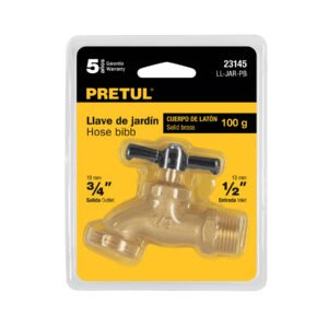 LLAVE P/MANGUERA, DE LATON 100G #1/2″, BLISTER, PRETUL