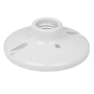 PORTALAMPARA DE PORCELANA 4- 1/2″ REDONDA, VOLTECK