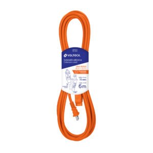 EXTENSION ELECTRICA DE USO RUDO 6M 2X16 AWG, VOLTECK
