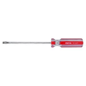 DESARMADOR PLANO 1/4 X 6″ MANGO DE PVC, PRETUL