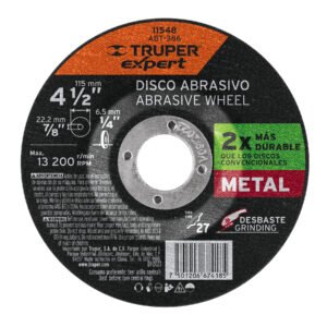DISCO TIPO 27 DE 4-1/2″ X 6.4MM DESBASTE DE METAL, EXPERT