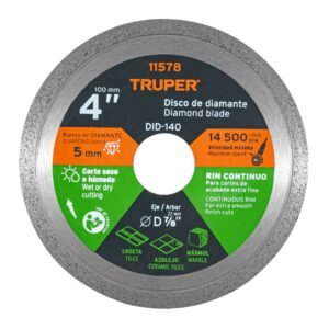DISCO DE DIAMANTE DE 4″ USO GRAL TRUPER