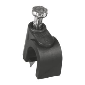 BOLSA CON 20 GRAPAS NEGRAS DE 6MM PARA CABLE REDONDO VOLTECK