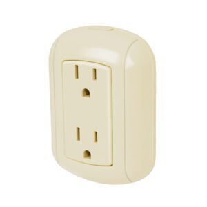 CONTACTO DE SOBREPONER DUPLEX 2 POLOS + TIERRA, ABS, VOLTECK