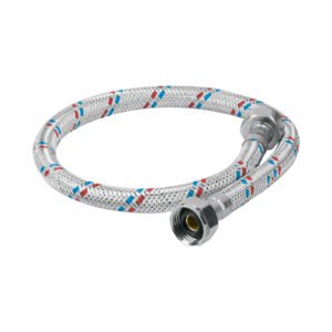 MANGUERA LAVABO/FREGADERO, ALUMINIO, 1/2″X1/2″ 55CM, BASIC