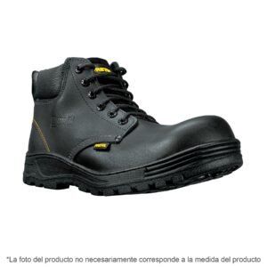 BOTA DE PIEL NEGRA CON CASQUILLO # 26 PRETUL