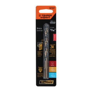 BROCA HSS 5/16″ TRUGOLD PARA METAL EN BLISTER, TRUPER