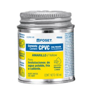 CEMENTO AMARILLO PCPVC EN BOTE DE 90 ML BAJA PRESION FOSET