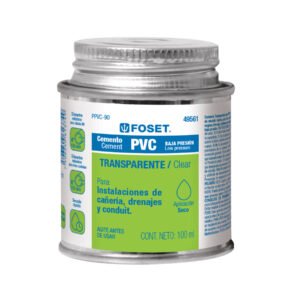 CEMENTO PPVC, TRANSPARENTE LATA 90ML, FOSET