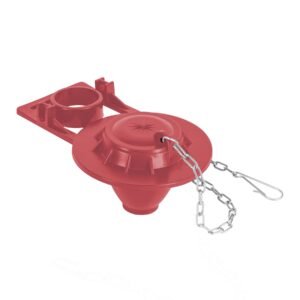 SAPO 2″ PARA WC SILICONA ROJO CADENA INOX, FOSET