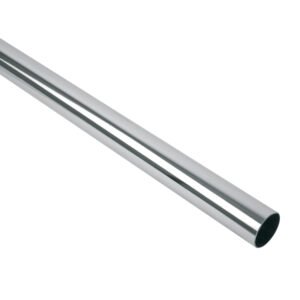 Tubo redondo para clóset, 3.0 m, acero cromado, HERMEX