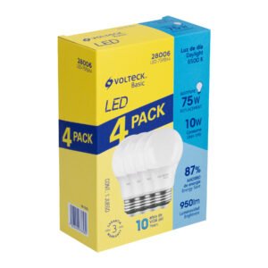PACK DE 4 LAMPARAS LED A19 QO W LUZ DE DIA TRUPER