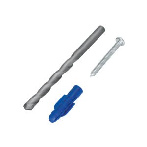 KIT DE 20 TAQUETES PLASTICOS DE 3/8 CON PIJAS DEL #12 Y 1 BROCA DE 3/8 FIERO