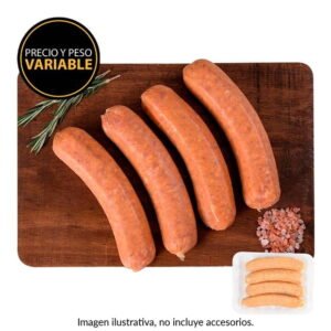 Chorizo de cerdo tipo argentino por kilo peso aprox por charola 500 g