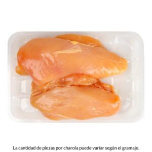 Pechuga sin hueso por kg peso aprox por charola 600 a 700 g