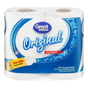Papel higiénico Great Value original 4 pzas