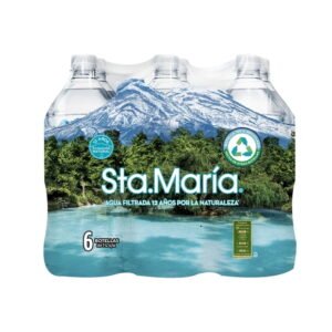 Agua de manantial Sta. María 6 botellas de 1 L c/u