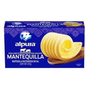 Mantequilla Alpura pasteurizada sin sal 220 g