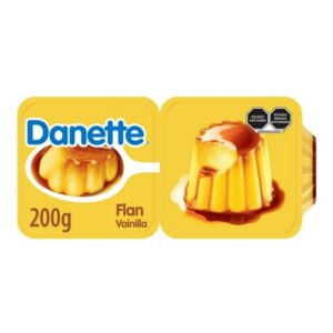 Flan Danette sabor vainilla con caramelo 2 pzas 100 g c/u