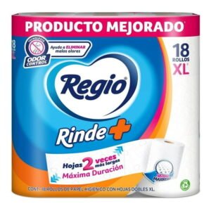 Papel higiénico Regio Rinde + 18 rollos XL
