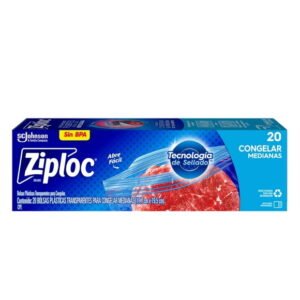 Bolsas Reutilizables Ziploc Para Congelar 1 Paquete con 20 Bolsas Tamaño Mediano