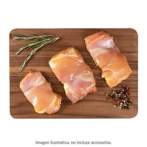 Muslo de pollo sin hueso por kilo peso aprox por charola 600 g