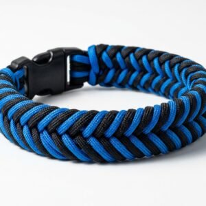 Cola de Pez Deportiva Azul,Negro – Pulsera Paracord