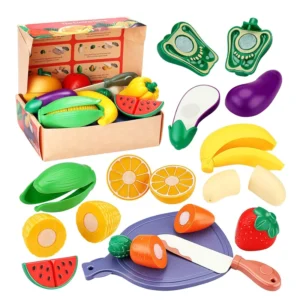 Divertido juego de juguetes para cortar comida, juegos de juguetes para casa de juegos