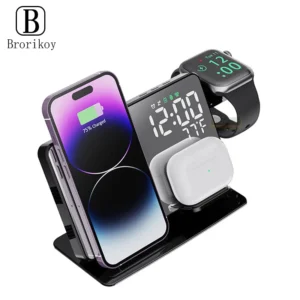 Cargador inalu00e1mbrico 4 en 1 15W iPhone Apple Watch